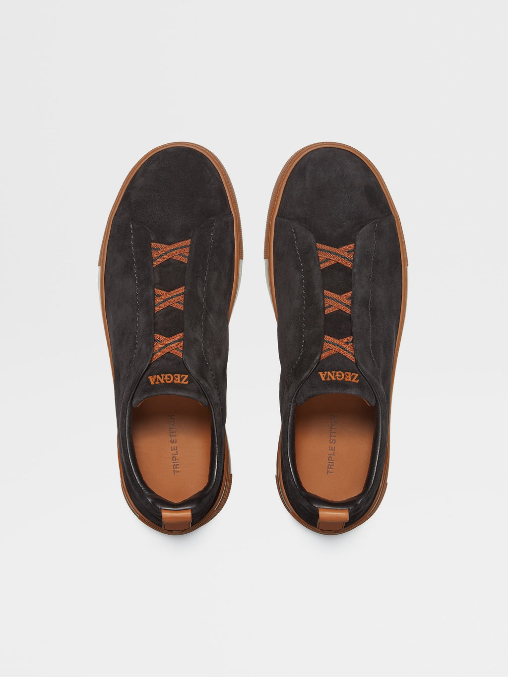 ZEGNA Black Suede Triple Stitch™ Sneakers