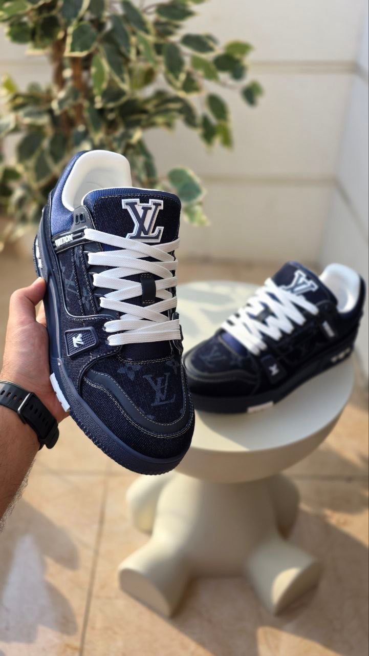 Louis Vuitton Navy Monogram Sneakers