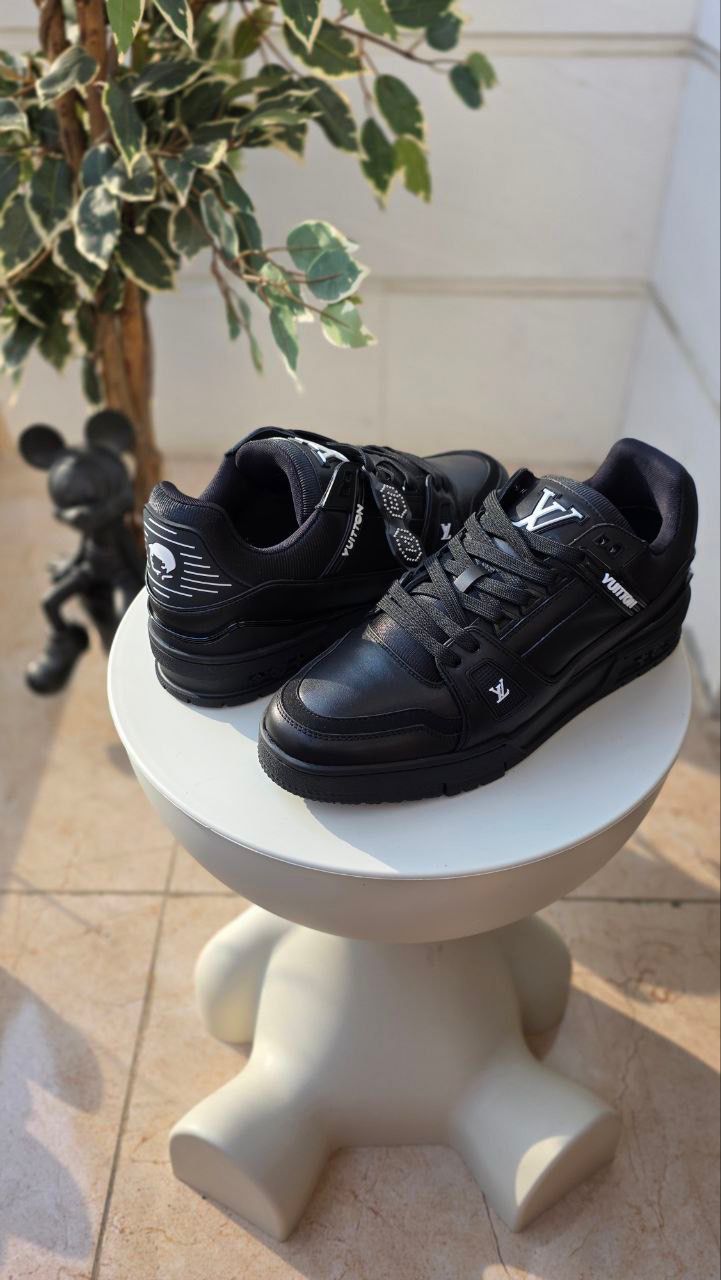 Louis Vuitton Black Embellished Sneakers